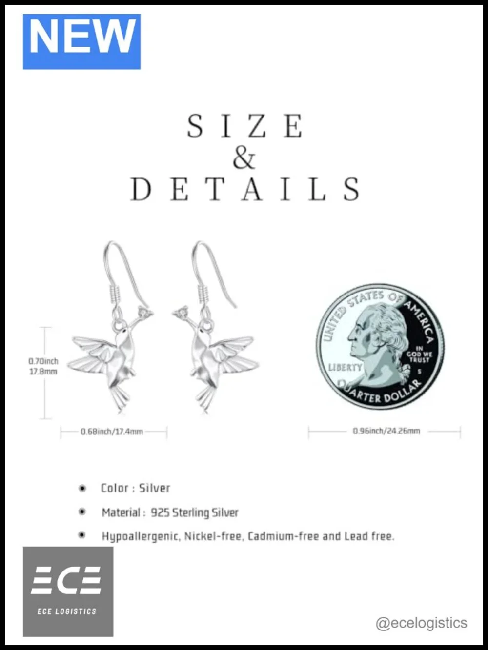925 Sterling Silver Dangle Earrings Ocean Cross Flower Jewelry Gift for Women
